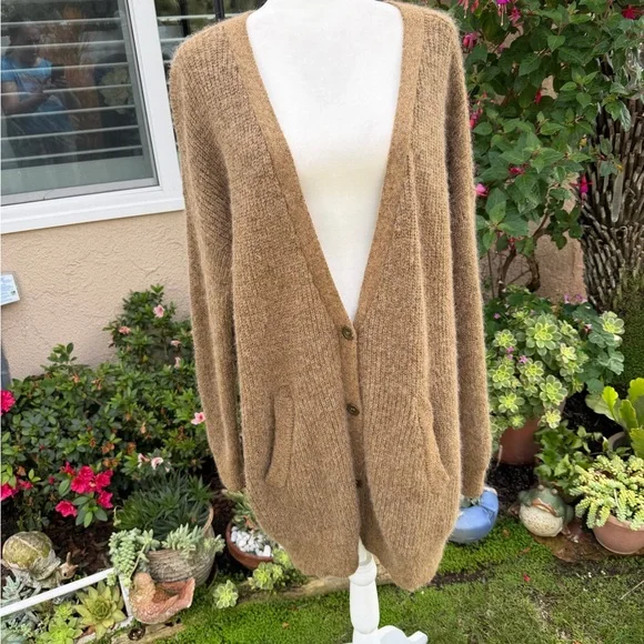 Free People Cloudy Day Oversized Longline Alpaca Mohair Blend Cardigan - Picture 7 of 16